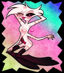 angel dust from hazbin hotel by fellofreak