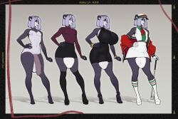 2025 anthro areola bailey_lin balls bear big_penis biped boosterpang bottomwear bracelet bulge busty_boy_(lore) chinese_text clothed clothing detailed_bulge dress ear_piercing english_text eyewear feet femboy flaccid footwear genitals giant_panda glasses golf_club gynomorph hair hat headgear headwear hi_res high_heels intersex jewelry male mammal mouth_piercing multiple_poses navel nipples nude paws penis piercing pose round_glasses shoes short_hair skirt socks solo sweater text topwear