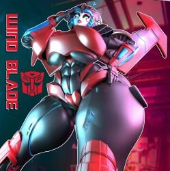 1girls 3d huge_thighs mechanicalstage robot robot_girl robot_humanoid thick_thighs transformers windblade windblade_(reivene3d)
