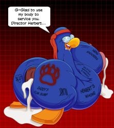 absurd_res after_sex anthro anus ass avian belly big_belly big_breasts big_butt bird bodily_fluids body_writing branding breasts broken_glasses clothing club_penguin cum cum_inside cum_pool disney eyewear f4phantomwildweasel gaping gaping_anus gary_the_gadget_guy genital_fluids glasses hi_res huge_belly huge_breasts huge_butt hyper hyper_belly hyper_breasts hyper_butt hyper_gape inflation leaking_cum leaking_milk looking_pleasured male male/male milk_pool necktie nipples offscreen_character penguin solo