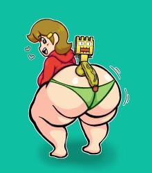 1boy 1girls 5-volt ass ass_bigger_than_head ass_cleavage ass_focus back_view balls ballsack big_ass big_balls big_breasts big_penis black_eyes blush blush_lines bottom_heavy bottomwear breasts brown_eyes brown_hair bubble_butt clothed clothing creature duo eyewear female flaccid flaccid_penis from_behind fronk ftrashpickle full_body fuzzycapsule08 glasses green_panties happy heart height_difference hoodie huge_ass huge_balls huge_breasts huge_cock large_ass large_balls large_breasts large_penis leaning_forward light-skinned_female light_skin long_penis long_sleeves looking_at_another looking_back male mario_(series) massive_ass milf mother motion_lines nintendo open_mouth panties penis penis_bigger_than_body penis_out red_hoodie shadow shiny_ass shiny_butt shiny_clothes shiny_hair shiny_penis shiny_skin shiny_thighs size_difference small_but_hung smile smiling squatting standing stick_arms teal_background thick_ass thick_thighs thighs tongue topwear veiny_penis wario_(series) warioware warioware_gold yellow_body