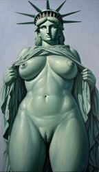 ai ai_art ai_assisted ai_generated art breasts cropped crown female female_focus female_only french french_female green_skin lady_liberty large_breasts nipples nude patriotic patriotism pussy robe rule34 rule_34 sketch statue statue_of_liberty strip stripped stripping tagme tall tall_female tall_girl thick thick_hips thick_legs united_states_of_america usa