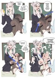 2boys barefoot competition crying cumshot female footjob laughing male multiple_penises nylons penis ribbotang ripped_pantyhose teacher tickle_fetish tickle_torture tickling tickling_feet