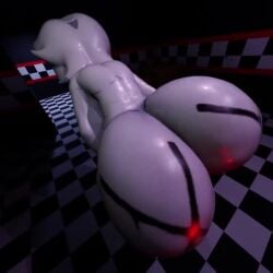 1girls animated ass ass_bigger_than_head ass_focus breasts bubble_ass bubble_butt butt_focus cryptiacurves dat_ass fazclaire's_nightclub female female_only five_nights_at_freddy's fredina's_nightclub marie_(cally3d) marionette_(fnaf) no_bra no_panties no_sound nude nude_female puppet_(fnaf) solo tagme thick_thighs thighs twerk twerking video