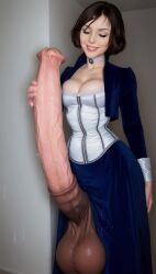 ai_generated animated bioshock_infinite cum cumshot elizabeth_comstock erection futa_only futanari horsecock huge_cock large_penis looking_at_viewer massive_penis masturbation realistic self_upload smile solo_futa supermanson tagme veiny_penis video