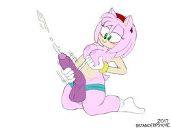 1futa 2017 amy_rose areola armpits balls big_breasts biting_lip blush breasts clothing cum dickgirl distancedpsyche erect_nipples fur futa_only futanari gloves green_eyes half-closed_eyes headband hedgehog intersex legwear mammal navel nipples panties penis simple_background socks solo solo_futa sonic_(series) underwear