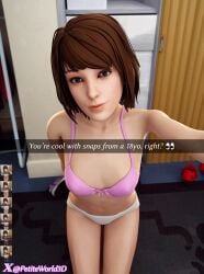 3d 3d_(artwork) bra darkbahamuth female life_is_strange max_caulfield panties petite pinup selfie teenage_girl teenager underwear young