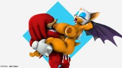 3d 3d_(artwork) ambiguous_penetration anthro areola balls bat cum cum_inside duo echidna erect_nipples erection female grey-yordle huge_breasts knuckles_the_echidna male nipples nude orgasm penis rouge_the_bat sex sonic_(series)