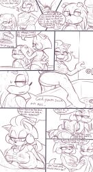 absurd_res anthro bathtub bodily_fluids breast_play breasts chacumera clothing comic drain_plug english_text female hi_res jazz_the_spazz kilroy_(chacumera) male male/female sega sex sonic_(series) sonic_the_hedgehog_(series) sticky sweat text titjob translucent translucent_clothing