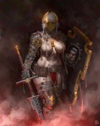 abs abstract_background absurd_res adepta_sororitas areola areola_slip areolae areolae_slip armor armored_boots armored_female armored_gloves artistic artistic_nude bare_arms bare_breasts bare_legs bare_midriff bare_thighs big_breasts breasts commission curvaceous curvaceous_female curvaceous_figure curvy curvy_body curvy_female curvy_figure curvy_hips digital_drawing_(artwork) digital_media_(artwork) digital_painting_(artwork) female female_focus female_only gold gold_(metal) high_resolution highres hips hips_wider_than_shoulders holding_weapon human impractical_armor justsomenoob large_breasts mask masked masked_female muscular muscular_arms muscular_female muscular_legs muscular_thighs nonsexual nonsexual_nudity pale-skinned_female pale_skin realistic realistic_proportions revealing_clothes scantily_clad sister_of_battle sister_repentia solo solo_female solo_focus tasteful tasteful_nudity voluptuous voluptuous_female warhammer_(franchise) warhammer_40k white_hair white_skin wide_hips wide_thighs