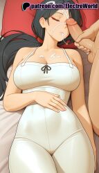 1boy 1girls 2025 ai_generated artist_name big_breasts big_breasts big_chest black_hair breasts breasts breasts bust busty chest closed_eyes cock cum cum_on_breasts dead_or_alive dick ejaculation electroworld erection facial female hi_res high_quality high_resolution highres large_breasts laying_down long_hair lying lying_on_back momiji_(ninja_gaiden) ninja_gaiden on_back patreon patreon_username penis sleep_molestation stable_diffusion straight swimsuit uncensored watermark