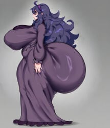 1girl 1girls ai_generated ass_bigger_than_head belly big_ass big_breasts clothed hex_maniac hexaru hyper_ass large_ass large_breasts pokemon thick_thighs