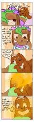 anthro bassie_(dandy's_world) blushcrunch_studio bunny bunny_girl cocoa_(dandy's_world) comic dandy's_world face_in_ass facefarting fart object_head onomatopoeia text unknown_artist