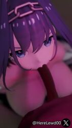 1boy1girl 1girl 1girl1boy 1girls angry_eyebrows audio blowjob blowjob_focus blowjob_only blue_hair blue_hair_female dick_in_mouth hand_in_hair head_grab hololive hololive_english huge_boobs longer_than_10_seconds open_mouth oral oral_sex ouro_kronii slurp sound_effects tagme video voice_acted