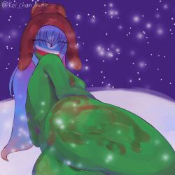 1girls anus anus_peek artist_name artist_signature asian asian_female ass ass_focus big_ass big_breasts big_butt big_tits blood breasts breasts_out butt butt_focus countryhumans countryhumans_girl female female_focus female_only female_solo green_skin green_skinned_female hat kei_chan_pizdec naked naked_female on_side pussy russia_(countryhumans) simple_background statehumans statehumans_girl tagme thick_thighs thighs tits tits_out turkic turkic_girl vulva winter winter_background winter_hat