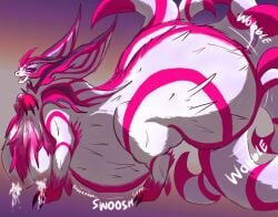 9_tails bbw blushing ceruasuku fat fat_female fat_thighs feral hanaki hand_on_breast hyper hyper_ass jiggling_ass kitsune lactation leaking_milk massive_breasts original_character pink_fur pregnant pregnant_belly pregnant_female ssbbw stomach_noises wobbling_ass