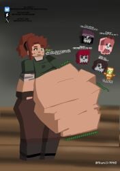alex_(minecraft) amessyhaireddork female_pred minecraft vore vore_belly