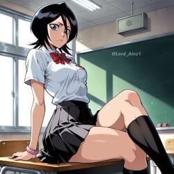 1girls ai_generated black_hair bleach kuchiki_rukia purple_eyes rukia_kuchiki