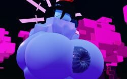 3d aqua_(deltarune) ass ass_focus asshole_focus deltarune deltarune_chapter_5 fat_ass roblox roblox_studio tagme thick_thighs
