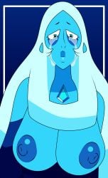 1girls big_breasts blue_body blue_diamond blue_diamond_(steven_universe) blue_eyes blue_hair blue_skin cartoon_network female female_only solo_female star_eyes steven_universe tits valkiriacore