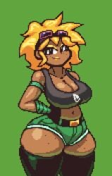 animated anthro anthrofied ass big_breasts bouncing_breasts breasts cleavage electronic_arts flora_fauna freckles gif huge_ass human plant plant_humanoid plantie plants_vs._zombies plants_vs_zombies popcap_games pvz solar_flare_(pvz) starrybarie sunflower_(pvz) thick_thighs tomboy video_game_character video_games