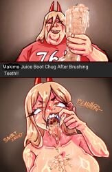 ahe_gao ahegao big_breasts blonde_hair chainsaw_man cheers cum cum_bubble cum_drip cum_in_container cum_in_glass cum_in_mouth cum_in_nose cum_in_throat cum_inside cum_on_body cum_on_breasts gokkun gurgle holding_mouth_open horns keyaruki large_breasts meme open_mouth power_(chainsaw_man) pubes pubes_in_mouth pubes_on_face pubic_hair pubic_hair_in_cum showing_off smile snort sound_effects steam steamy_breath steamy_cum tearing_up teeth teeth_showing toast