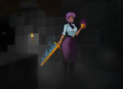 curvy dark-skinned_female efe_(minecraft) microsoft minecraft mojang tagme_(artist) video_games
