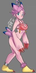1girl big_breasts digimon digimon_(species) monster_girl pabsmikan piyomon