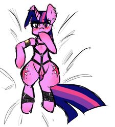 armband belt blush bondage bound buckles cutie_mark dakimakura equine friendship_is_magic hooves horn invalid_tag mammal my_little_pony piercing pussy sketch spottyfreak twilight_sparkle_(mlp) unicorn