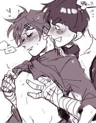 2boys bandage bandaged_arm bandages blush boruto:_naruto_next_generations bowl_cut closed_eyes clothed clothed_sex clothing couple dilf erect_nipples face_tattoo facial_markings femboy gaara gay gay_male gay_sex hi_res high_resolution highres hikanon jacket looking_at_partner looking_pleasured male male/male male_only mature mature_male messy_hair naruto naruto:_the_last naruto_(series) naruto_shippuden nipple_play nipples nose_blush pinching_nipples pleasure_face rock_lee romantic romantic_ambiance romantic_couple romantic_sex shirt_lift shirt_up shonen_jump shounen_jump shueisha sweat sweatdrop tattoo twink very_high_resolution weekly_shonen_jump weekly_shounen_jump yaoi