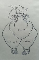 1boy anthro ass belly eugenemcgreen eulipotyphlan fat furry hedgehog hedgehog_humanoid hips large_ass looking_down male male_focus male_only mobian_(species) nude nude_male overweight overweight_male sega shocked shocked_expression sketch sonic_(series) sonic_the_hedgehog sonic_the_hedgehog_(series) stomach thick_thighs weight_gain wide_hips