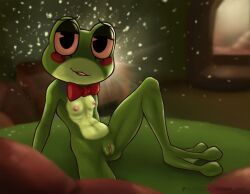 amphibian amphibian_humanoid animal_humanoid anthro breasts cartoonfrog cartoonstyle characterart characterdesign circus creaturedesign digital_media_(artwork) digitalcircus entertainer expressive expressivepose fan_character fandom fantasy fanwork female frog frog_humanoid frogcharacter genitals glitch_productions glitchproductions humanoid mascot nude performer playful ribbit_(tadc) senich_uwu senich_uwu_(senya) softshading solo stylized surrealism the_amazing_digital_circus theamazingdigitalcircus vulva webseries whimsical whimsicalart