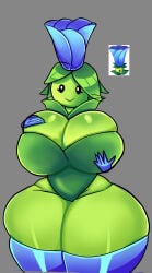 anthro anthrofied ass big_breasts breasts electronic_arts flora_fauna moonflower_(pvz) plant plant_humanoid plantie plants_vs._zombies plants_vs_zombies popcap_games tagme tagme_(artist) thick_thighs video_game_character video_games