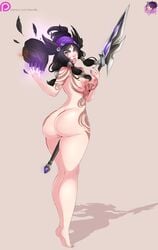 ass birds celtic_mythology deity european_mythology goddess large_breasts law-zilla mythology nipples public_domain pussy smite the_morrigan_(smite)