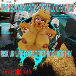 1girl2boys 1girls 2026 2boys 2boys1girl 3d 3d_(artwork) 3d_render anthro avian beak big_breasts bird bird_girl blender blender_(artwork) blender_(software) breasts chica_(cally3d) chica_(fnaf) chicken chicken_girl chiku chiku_(cryptia) chiku_(cryptiacurves) chiku_(fn:rearousal) digital_art digital_drawing_(artwork) digital_media_(artwork) fazclaire's_nightclub female five_nights_at_freddy's furry furry_female male naked naked_female nude nude_female pasquinor purple_eyes scottgames soldier tagme text yellow_feathers yellow_hair