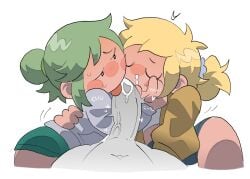 adventure_time adventure_time:_fionna_&_cake blowjob fennel_(fionna_and_cake) fionna_and_cake fionna_the_human_girl kissing real_saming