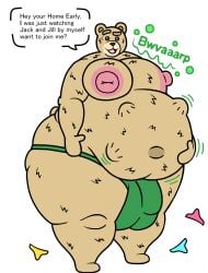 1boy 2024 anthro balls balls_outline bear big_breasts bluegrass_films breasts burp burping dariusi english english_text fuzzy_door_productions hi_res living_plushie male male_only male_with_breasts mammal media_rights_capital navel penis penis_bulge seth_macfarlane smart_entertainment sound_effects ted_(film) ted_(franchise) ted_(ted) text universal_pictures universal_studios
