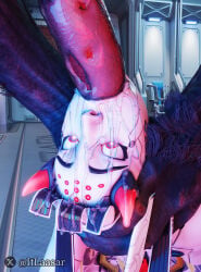 1boy 1girls 1monster 3d animal_genitalia big_breasts big_butt big_penis black_lips black_lipstick blender blizzard_entertainment boobjob boobs canid canine canine_penis canis close_up cyborg cyborg_girl exited eyes_open female female_human female_on_monster grabbing_neck hair horns humanoid humanoid_on_male itlaasar knot knotted_penis large_ass large_penis looking_at_partner looking_at_penis looking_at_viewer male male/female male_dominating_female male_domination monster monster_cock monster_on_female on_the_floor on_the_ground oral oral_invitation oral_knotting oral_penetration oral_sex overwatch overwatch_2 red_eyes robot robot_anthro robot_girl robot_humanoid saliva shion_(overwatch) tagme throat_fuck throat_penetration tongue_out werewolf wolf