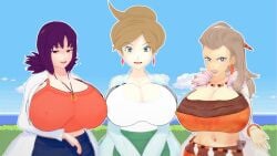 3d 3girls aurea_juniper big_breasts female front_view koikatsu massive_breasts milf philena_ivy pokemon pokemon_anime pokemon_bw pokemon_sv professor_sada_(pokemon) sexy ultimaxrenstash