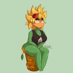 anthro anthrofied ass big_breasts breasts dark_candle electronic_arts fart fart_fetish farting_in_face flora_fauna flower-pot_(pvz) freckles plant plant_humanoid plantie plants_vs._zombies plants_vs_zombies popcap_games solar_flare_(pvz) sunflower_(pvz) thick_thighs video_game_character video_games