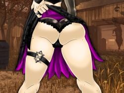 1girls ass big_ass dead_by_daylight female panties sable_ward skirt_lift solo tagme_(artist)