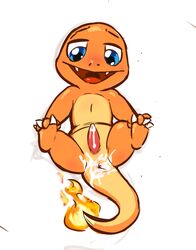 after_sex animal_genitalia anus between_toes charmander cum cute_fangs erection flaming_tail genital_slit holding_legs ishoka lying male male_only messy nintendo on_back open_mouth penis pokémon_(species) pokemon scalie slit smile solo solo_male spread_legs spreading tapering_penis video_games