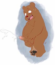 balls bear cartoon_network celestial grizzly_(character) grizzly_bear humanoid_penis male male_only mammal masturbation penile_masturbation penis solo we_bare_bears