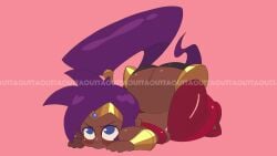 1girls 2d animated ass ass_crack ass_up brown_body brown_skin brown_skinned_female bubble_butt butt_crack clothed female female_focus female_only outtaoutta shantae shantae_(character) tagme