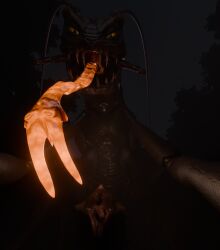 alien ambiguous_gender animal_genitalia arthropod arthropod_abdomen arthropod_abdomen_cloaca arthropod_abdomen_genitalia big_dom_small_sub captured cloaca cowgirl_position darkthemechair defeated dominant dominant_female dominant_feral dominant_pred duo female female/ambiguous feral first_person_view from_front_position genitals helpless hi_res imminent_sex imminent_vore insects looming on_bottom on_top orthopterous_exomorphs ovipositor pinned prey_pov sex size_difference taur tongue vore