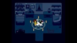 2d accurate_art_style animated bedroom catti_(deltarune) deltarune glorianmarsnsfw human_on_anthro kris_(deltarune) pixel_art ritual ritual_sex satanic sex suicidalpixel tagme video