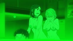 ayase_momo breasts completely_nude completely_nude_female completely_nude_male dandadan female male nipples nude nude_filter ptitefrite screencap screenshot_edit shiratori_aira_(dandadan) sitting_on_person tagme takakura_ken_(okarun) teen_girl teenage_boy teenage_girl teenager