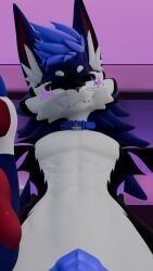 3d_(artwork) 4k 9:16 abs absurd_res anthro collar digital_media_(artwork) ears_up fellatio fellatio_pov first_person_view genitals grin hi_res inner_ear_fluff inside knot knotting looking_at_viewer male male/male novabeast novacat nude oral penile penis rombocat sex smile solo tuft whiskers