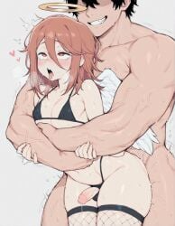 ahe_gao ahegao_face ai_generated anal anal_sex angel_devil_(chainsaw_man) chainsaw_man femboy meupfem otoko_no_ko rough_sex saliva sex sex_from_behind sissy tagme yaoi