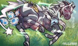 after_transformation alternate_species anus belly big_belly black_body black_fur blush bodily_fluids breasts busty_feral clothing egg electrogenesis equid equine female feral fur generation_5_pokemon genital_fluids genitals hair hair_bun hi_res hooves lying mammal nintendo on_grass on_ground on_side oviposition pokemon pokemon_(species) pokemon_egg pregnant pregnant_female pregnant_feral solo teats torn_clothing trixythespiderfox vaginal_fluids vulva white_hair zebstrika